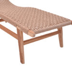 Deckchair Rebelise natural color teak wood and pe rope in natural color 60x180x85cm - Image 5