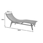 Deckchair Rebelise natural color teak wood and pe rope in natural color 60x180x85cm - Image 6