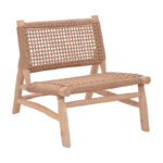 Wanderlene armchair natural color teak wood and rope 67x79x68cm