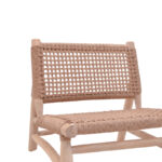 Wanderlene armchair natural color teak wood and rope 67x79x68cm - Image 6