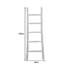 Morjeve ladder natural color teak wood 50x6x160cm - Image 3