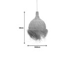 Cazin Inart mendong ceiling lamp in natural shade D60x68cm - Слика 3