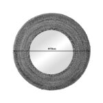 Mirror Encere Inart banana wood in natural shade D70x5cm - Image 2