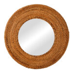 Mirror Encere Inart banana wood in natural shade D70x5cm