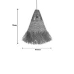 Vajem Inart mendong ceiling lamp in natural shade 50x50x70cm - Слика 3