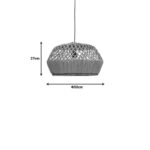 Fose Inart mendong ceiling lamp in natural shade D50x27cm - Слика 3