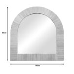 Koin I Inart mirror banana wood in natural shade 80x80x8cm - Image 2