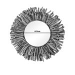 Mirror Grazzy Inart arum wood in natural shade Φ70x8cm - Слика 2
