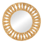 Zanlein Inart sisal mirror in natural shade D50x8cm
