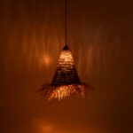 Malan Inart jute ceiling lamp in natural shade D35x40cm - Слика 2