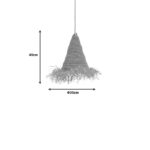 Malan Inart jute ceiling lamp in natural shade D35x40cm - Слика 3