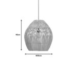 Ceiling lamp Irden Inart rattan in natural shade D50x40cm - Image 3