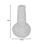 Sannery Inart sisal vase in natural shade D18x30cm - Image 2