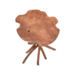 Side table Ceniole teak wood in natural shade 44x42x40cm - Слика 2
