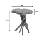 Side table Ceniole teak wood in natural shade 44x42x40cm - Слика 3