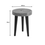 Side table Labous suar wood in natural-black shade D35x45cm - Слика 3