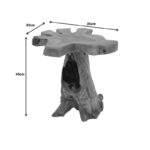 Side table Mushile teak wood in natural shade 30x35x45cm - Слика 4