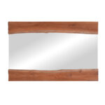 Огледало од тиково дрво Риверин во природна нијанса 120x80x4 см