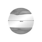 Alkmen mirror teak wood in natural shade D60x4cm - Image 2