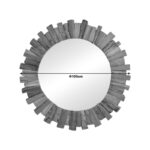 Mirror Rounder teak wood in natural shade D100x5cm - Image 2