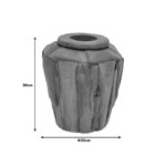 Decorative vase Archean teak wood in natural shade D30x30cm - Слика 3
