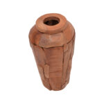 Decorative vase Archean teak wood in natural color D30x60cm - Image 2