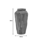 Decorative vase Archean teak wood in natural color D30x60cm - Image 3