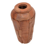 Decorative vase Archean teak wood in natural color D30x80cm - Image 2