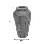 Decorative vase Archean teak wood in natural color D30x80cm - Image 3