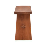 Shogun stool teak wood in natural shade 46x28x46cm - Слика 3