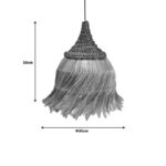 Arupade Inart ceiling light abaca wood in natural color D35x50cm - Слика 2