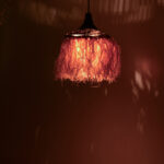 Sermene Inart sisal ceiling lamp in natural-black color D32x45cm - Image 2