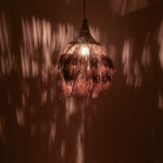 Ceiling lamp Dasmin Inart seagrass in natural-black color D60x60cm - Слика 2