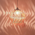 Koronse Inart sisal ceiling lamp in natural color D55x68cm - Image 2