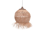 Koronse Inart sisal ceiling lamp in natural color D55x68cm