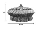 Ceiling lamp Merdone Inart abaca wood in natural color D110x65cm - Слика 2