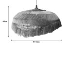 Izert Inart sisal ceiling lamp in natural color D110x65cm - Image 2