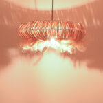 Ceiling lamp Coanze Inart abaca wood in natural color D65x35cm - Слика 2