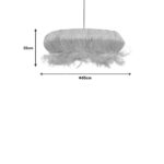 Ceiling lamp Coanze Inart abaca wood in natural color D65x35cm - Слика 3