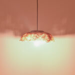 Ceiling light Pictere Inart abaca wood in natural color D50x20cm - Image 2