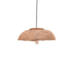 Таванска светилка Pictere Inart абака дрво во природна боја D50x20 см