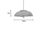 Ceiling light Pictere Inart abaca wood in natural color D50x20cm - Image 3