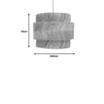 Zeniole Inart abaca ceiling lamp in natural color D60x50cm - Слика 3