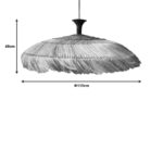 Ceiling lamp Leonire Inart abaca in natural color D110x48cm - Image 2