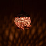 Ceiling lamp Fiorine Inart abaca in natural color D55x70cm - Image 2