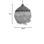 Ceiling lamp Fiorine Inart abaca in natural color D55x70cm - Image 3