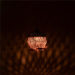 Ceiling lamp Fiorine Inart abaca in natural color D35x45cm - Image 2