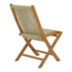 Foldable Banou chair teak wood and pe rope in black shade 52.5x56x89cm - Слика 2