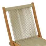 Foldable Banou chair teak wood and pe rope in black shade 52.5x56x89cm - Слика 6