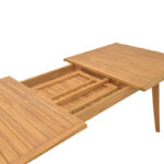 Pino table expanding teak wood in natural shade 180/240x100x75cm - Image 5